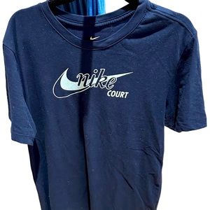 Nike court large t-shirt blue dri-fit